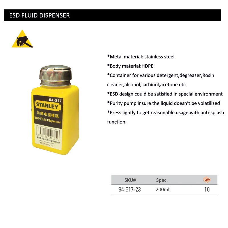 94-517-23 esd dispenser bottle size