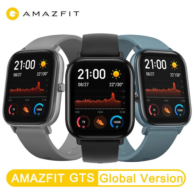 Умные часы Amazfit GTS водонепроницаемые умные Huami с GPS позиционированием