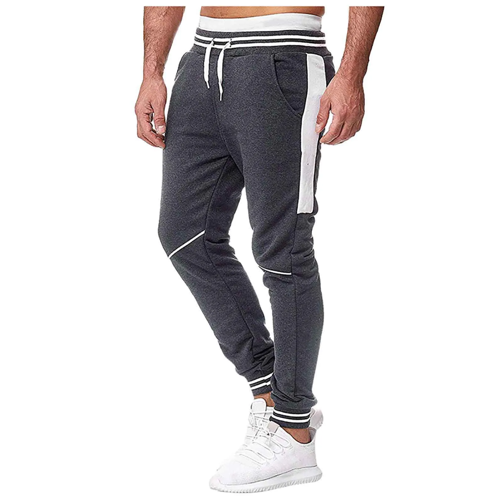 Cotton Sweatpants Men's Streetwear Pants Fashion Harem Pants Men Full Length Drawstring Trousers For Men Casual Pants брюки 1
