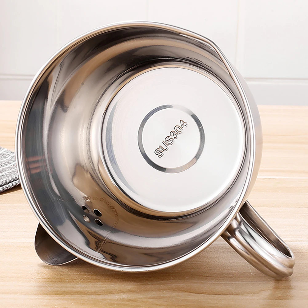 304 acciaio inossidabile trappola per grasso domestico zuppa da cucina separazione olio grasso ciotola luna bevanda zuppa per rimuovere filtro olio_voghion.com