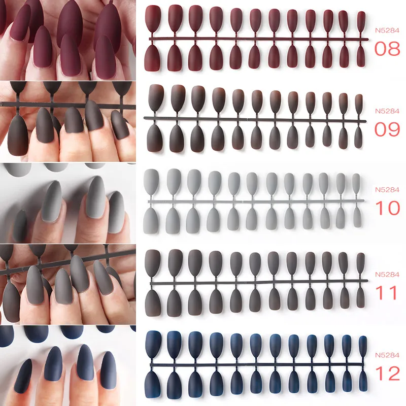 N5284-5pcs-03 ROSALIND False Nail Gel Polish Set Poly Extension For Matte Nails Glue Manicure Semi Permanent Natural Fake Nail Forms Art Tips - Цвет: N5284-5pcs-03