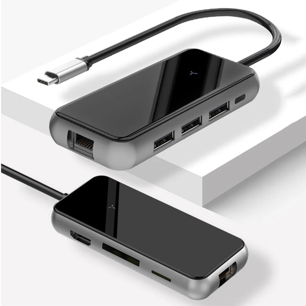 

USB Type C HUB to HDMI RJ45 Lan Multi USB 3.0 VGA 3.5 Audio USB-C HUB For MacBook Pro Air Dock USBC Type-c HUB Splitter