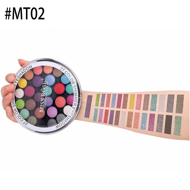 Miss Rose 27 Color Eyeshadow Pallete Waterproof Matte Shimmer Glitter Eye Shadow Palette Pressed Powder Makeup Pallete Cosmetic Miss Rose 27 Color Eyeshadow Pallete Waterproof Matte Shimmer Glitter Eye Shadow Palette Pressed Powder Makeup Pallete Cosmetic