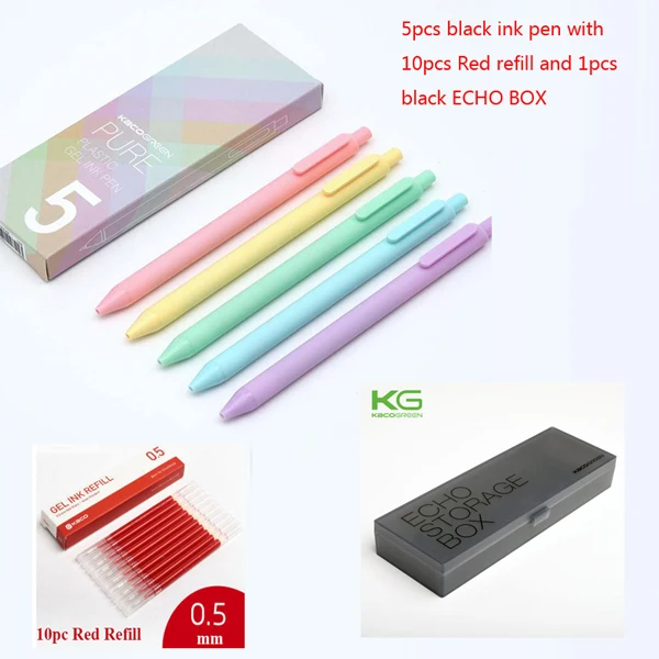 Big Deal 4 Оригинальные ручки для вывесок Xiaomi KACO, гелевые ручки, 0,5 мм, пишущие точки, АБС-пластик, сглаживающие, долговечные, макароны, 5 шт., ручка с ручкой в коробке - Цвет: Big Deal 4