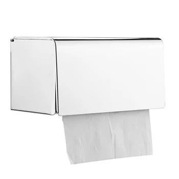 

Wall Mounted Toilet Paper Holder Dual Exports Stainless Steel Waterproof Tissue Dispenser Compatible with Roll Paper