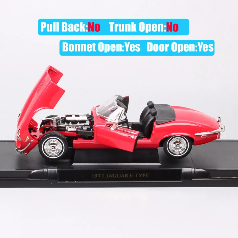 1:18 большой масштаб автомобиля винтажная дорога подписи роскошный 1971 E-TYPE автомобиль литья под давлением игрушка, модель автомобиля Авто эскиз для взрослых Коллекция