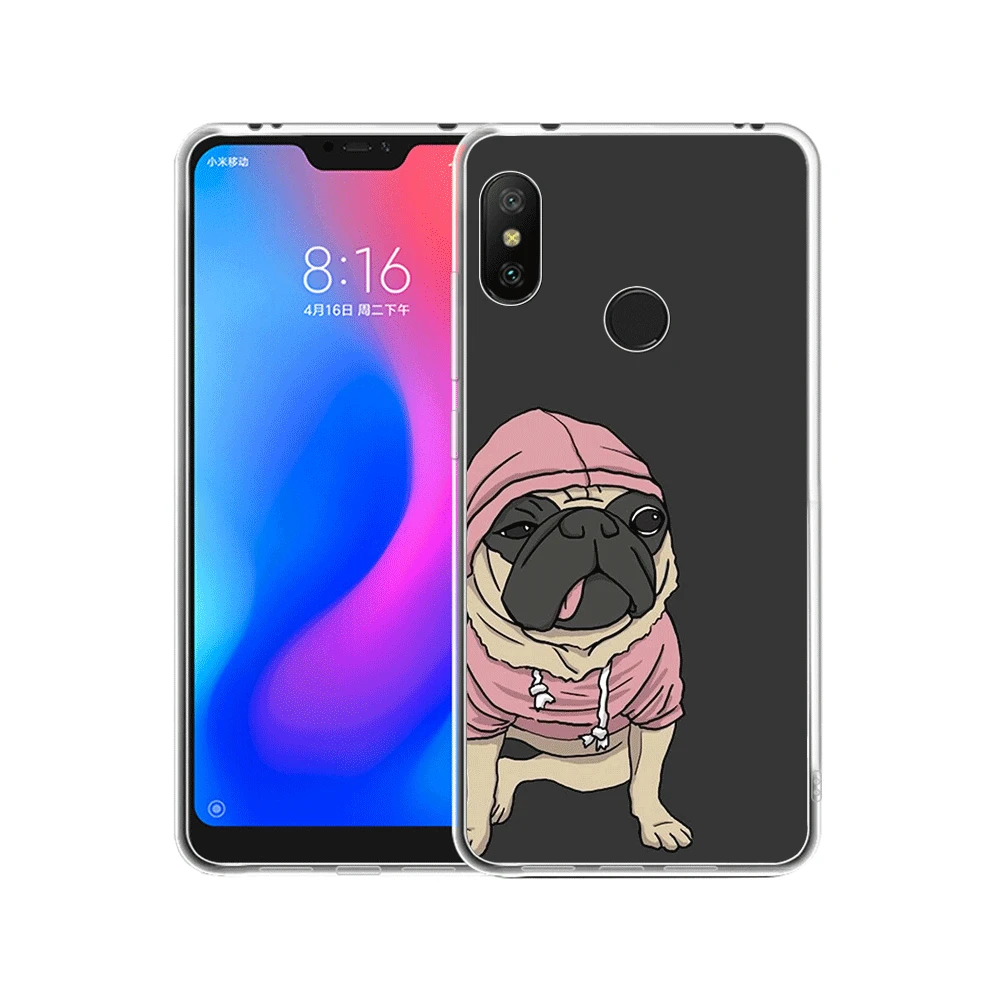 Мобильный чехол для телефона Xiaomi Redmi K20 Pro GO 7 S2 4A 4X5 5A Plus 6 6A 7A 8A чехол с милым животным Мопсом - Цвет: 1