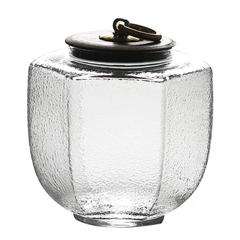

Chinese Kung Fu Hammer Glass Tea Caddy Canister Japanese Porcelain Container For Puer Oolong Tea Storage Chests Tea