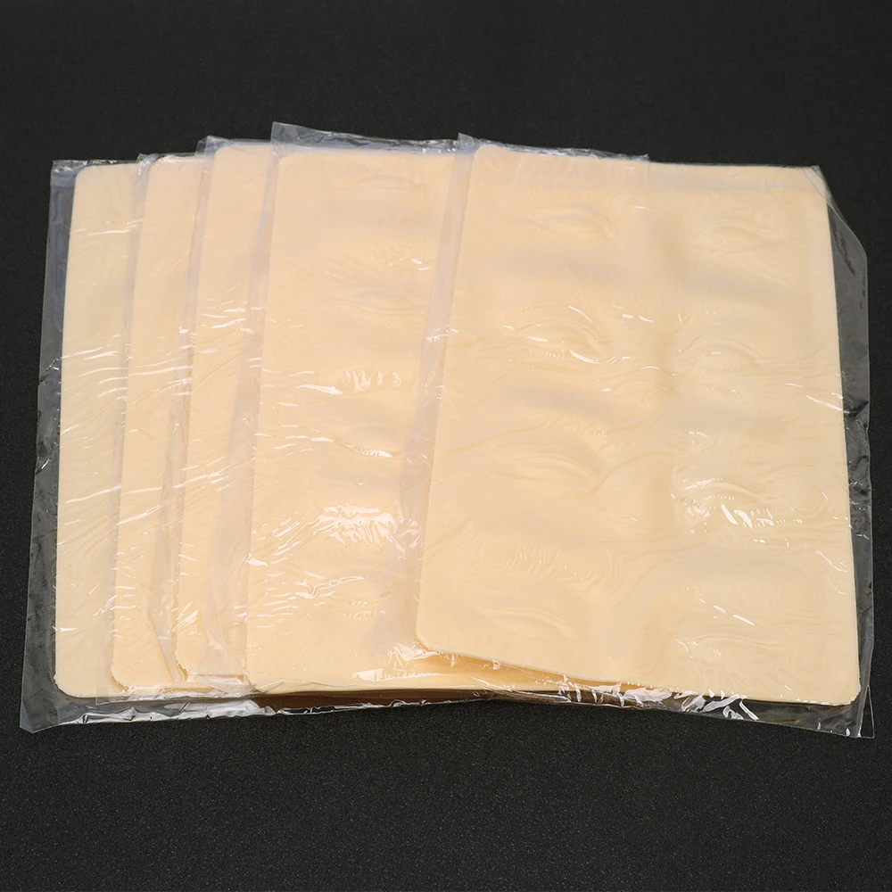 

3 шт. татуировка для бровей, 3D подводка для глаз, резиновая пустая пластина для кожи, перманентный макияж, искусственная кожа, инструмент для практики красоты для начинающих