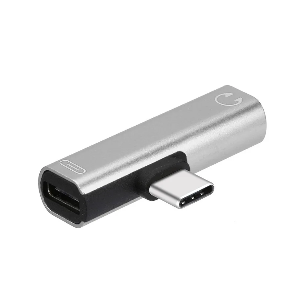 USB-C кабель адаптер штекер Тип C до 3,5 мм разъем для аудио кабель для наушников Aux кабель конвертер для Xiaomi huawei смартфон - Цвет: Серебристый