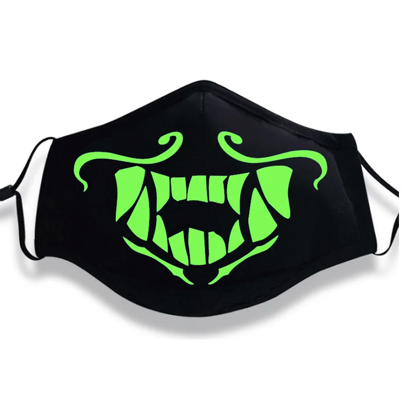 Jeu KDA K/DA Akali masque Assassin S8 bleu vert visage veilleuses косплей реквизит для костюмов светящаяся