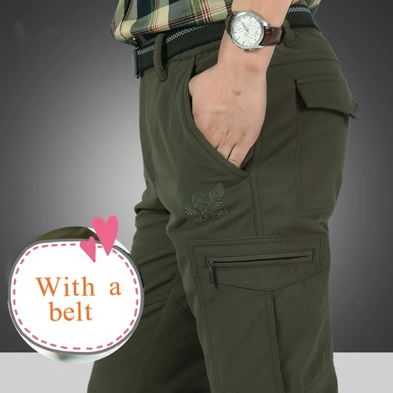 Брюки мужские быстросохнущие с поясом эластичные дышащие тонкие штаны в стиле