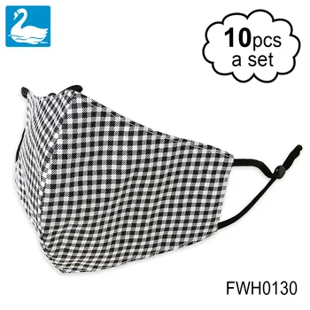 

BL 10PC fashion Cotton Dust Mask Reusable Washable Masks simple Unisex plaid Cycling Breathable Mouth Face Mask Face Mouth Mask