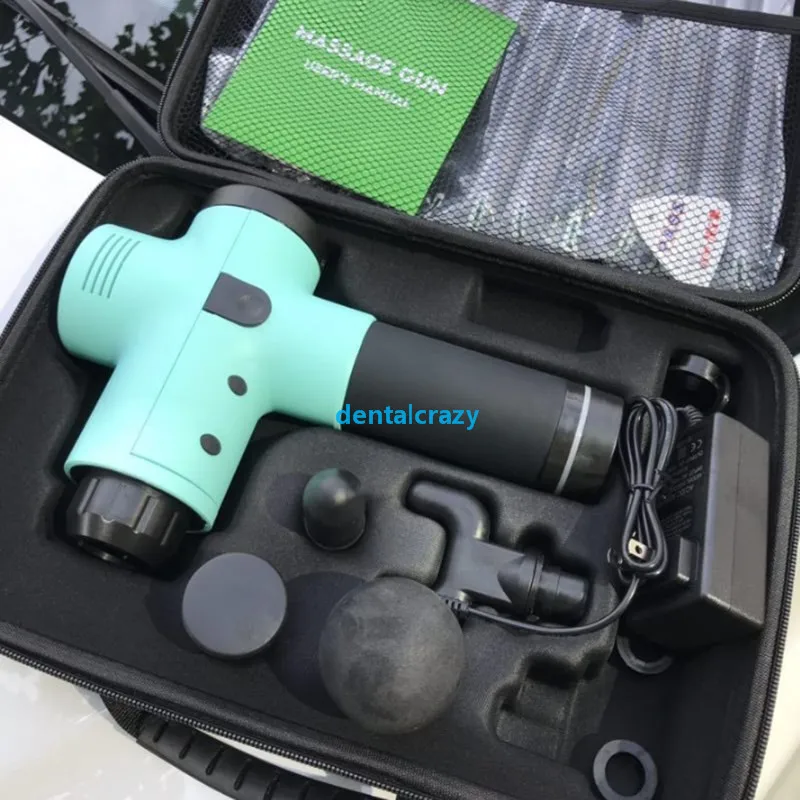 1set-light Blue Массажный пистолет массажер расслабляющий мышцы инструменты 3 шестерни 6 головок 2600 мАч перкуссия терапия Электрический Вибрационный мышцы - Цвет: 1set-light Blue