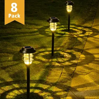 

8Pack Solar Lights Outdoor Solar Landscape Lights Waterproof Outdoor Solar Lights Walkway for Patio Lawn Yard Warm White