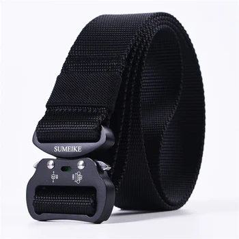 

SUMEIKE 3.8CM width fashion brand canvas belt Male nylon waist mens belts tactical strap