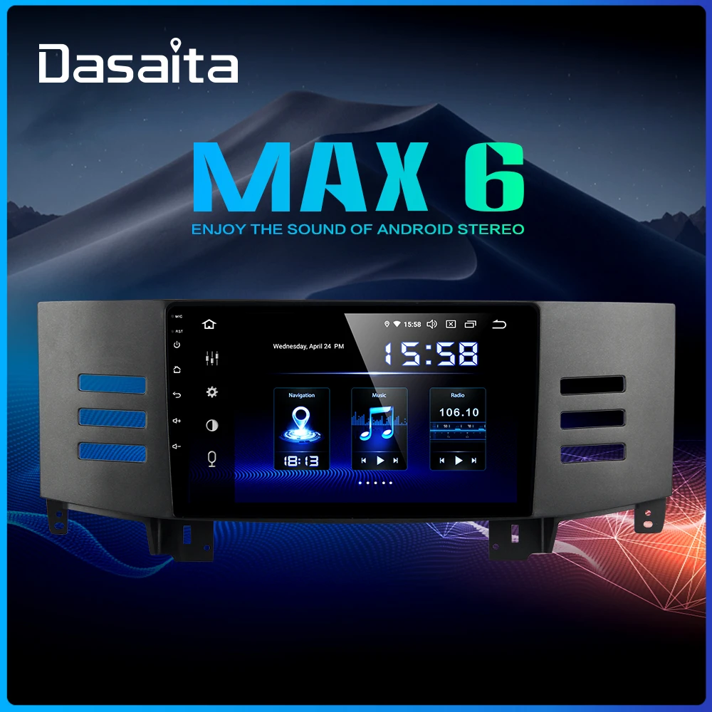 Dasaita Автомобильный мультимедийный Радио 1 Din Android 9,0 для Toyota eiz 2006 2007 2008 2009 USB " мульти сенсорный экран 1080P видео