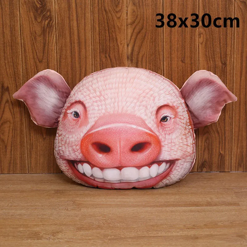 1 Забавная плюшевая игрушка в виде свиньи с 3D-принтом, плюшевая подушка в виде поросенка, плюшевая подушка с мультипликационным принтом, Детская кукла, подарок для дома - Цвет: 1