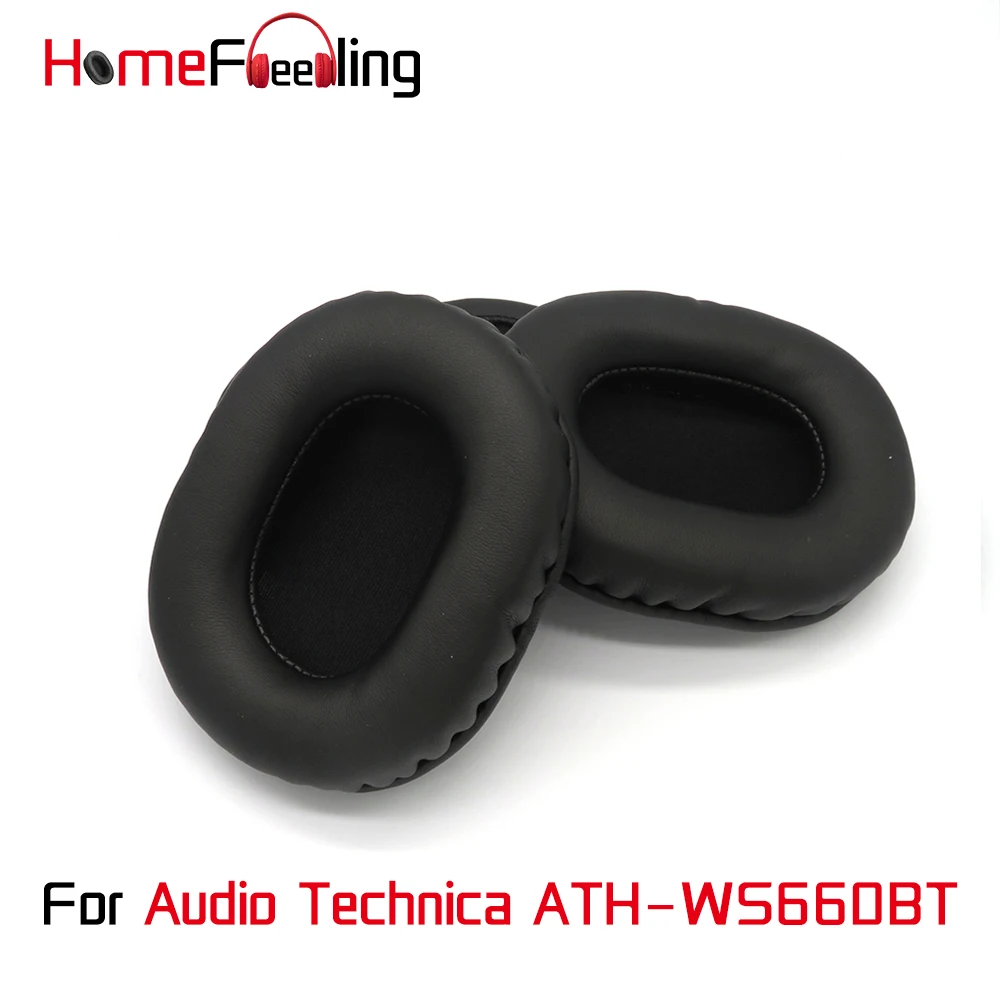 

Homefeeling Ear Pads For Audio Technica ATH-WS660BT Earpads Round Universal Leahter Repalcement Parts Ear Cushions