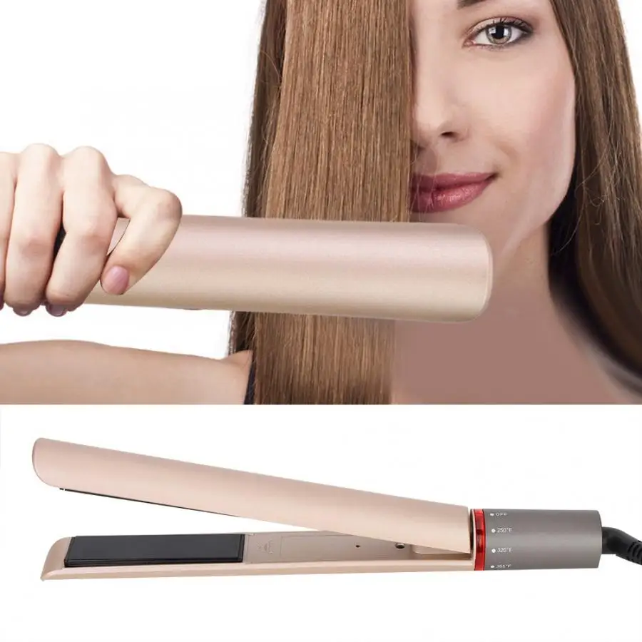 New Style Electric Ceramic Plate Hair Straightener Comb Clip Hairdressing Tool Set (US Plug 100-240V) | Красота и здоровье
