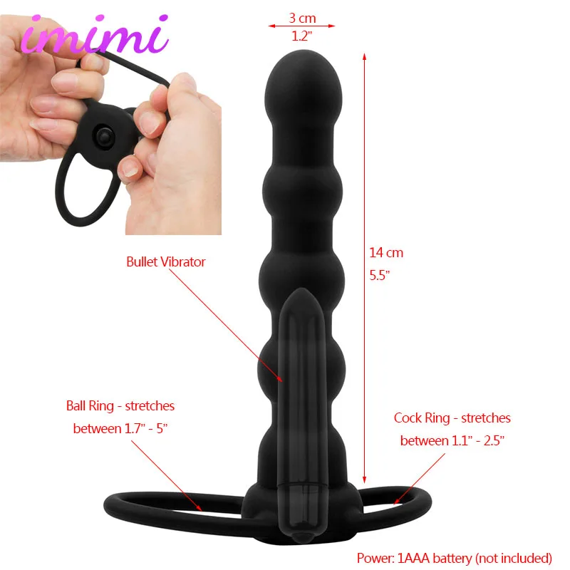 Anal Beads Butt Plug Vibrator Double Penetration Strapon Dildo G Spot Clitoris Stimulate Massge Masturbator Sex Toys for Men