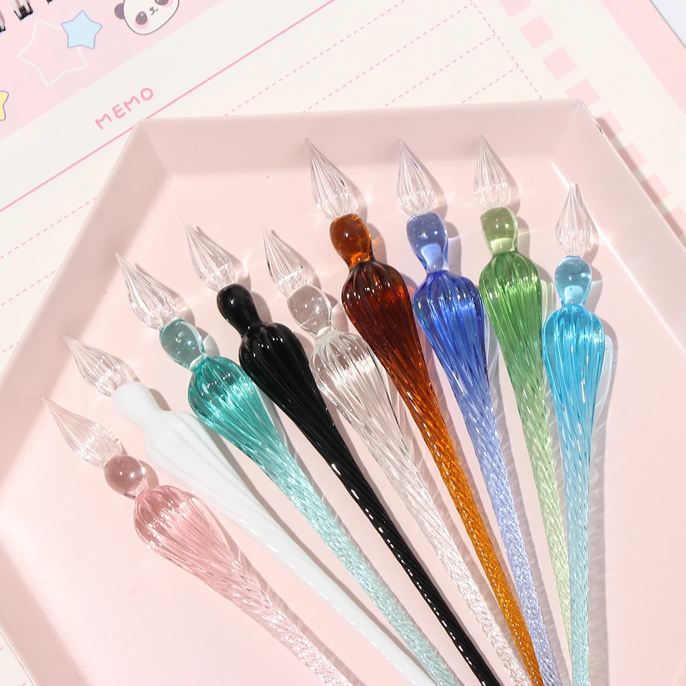 1PC Vintage Glass Dip Dipping Pen Filling Ink Fountain Pen Signature