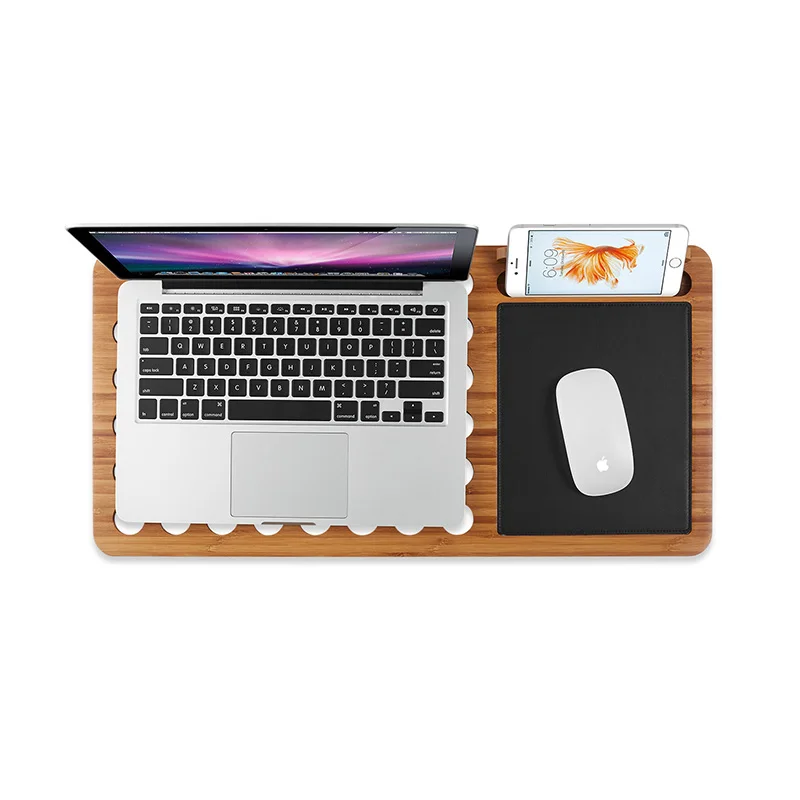 Vmonv New Bamboo Laptop Holder for Macbook Air Pro Retina 11 13 15 Inch Portable Notebook Stand Mount for Lenovo HP 14.1