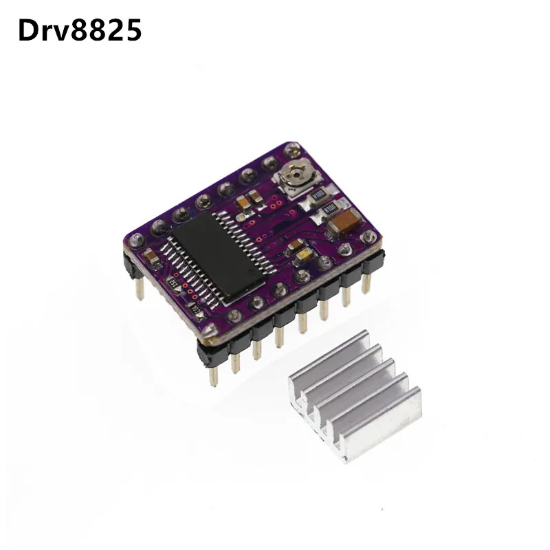 DRV8825 3D-принтеры Запчасти StepStick мотор драйвер постоянного тока с радиатором A4988 DRV8825 шаговый Перевозчик Reprap Рампы 1,4 1,5 1,6 MKS GEN V1.4 доска - Цвет: DRV8825