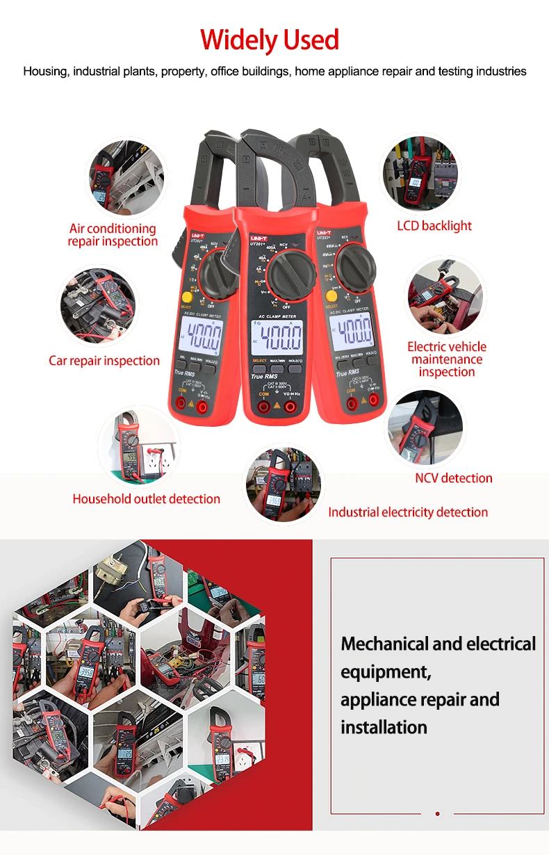 UNI T UNI-T цифровой клещи UT201+ UT202+ UT203+ AC DC ток Amperimetro тестер зажим мультиметр Сопротивление Частота