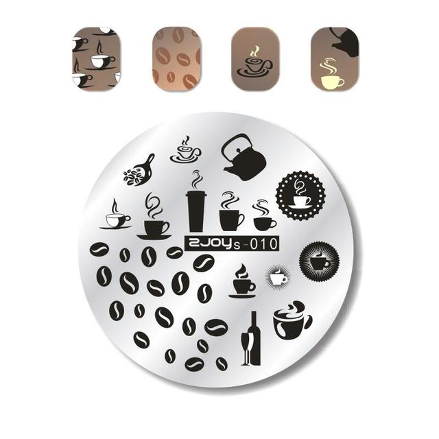 Round Nail Stamping Plates Butterfly/Constellation/Leaf/Bird Stainless Steel Image Stencils Printing Nails Decor 5.5cm Tool