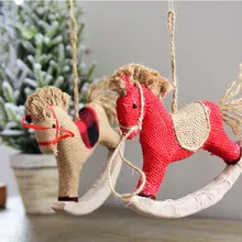 Троянская лошадь, подвесное украшение, сделай сам, Рождественская елка, украшения, подвески, винтажная пеньковая веревка, плетение, лошадь, орнамент, праздничные принадлежности