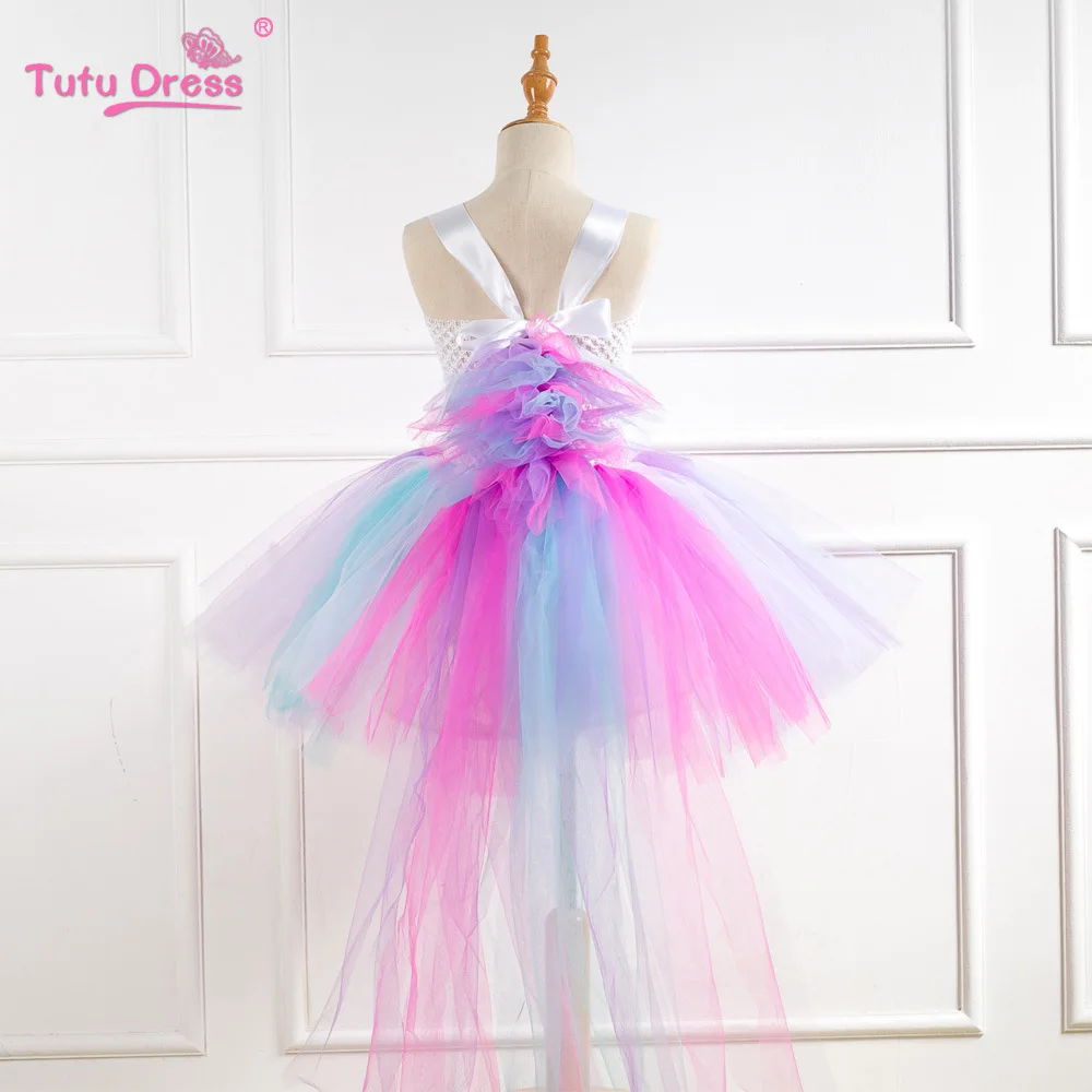 

2019 Europe And America Baby Gauze Tutu Send Unicorn Headdress Performance Catwalks Tailing GIRL'S Gown Children