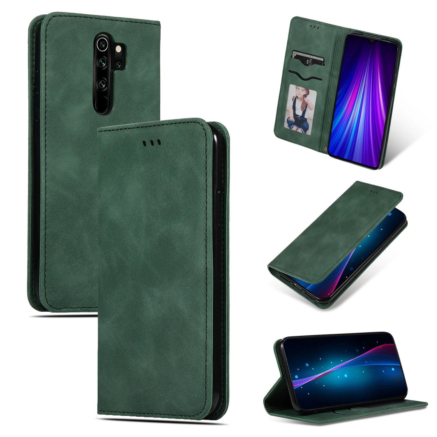 Кожаный флип-чехол для Xiaomi Redmi Note 8 Pro роскошный держатель для карт Магнитный чехол-кошелек для телефона для Xiomi Xiaomi Redmi Note 8 Coque