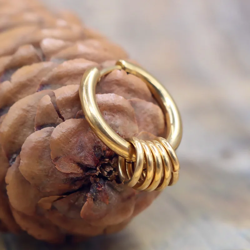 Серьги-кольца из нержавеющей стали те же круглые титановые стальные серьги круглые из нержавеющей стали Корейская версия с кольцом Серьги