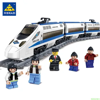 

KAZI KY98104 New 415PCS GBL Battery Powered Electric Train High-speed Rail DIY Building Block Gift toys for children