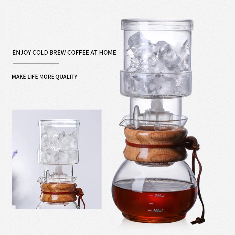 Ice Drip Cold Brew Coffee Pot Set Drip Filter coffee Iced Tools Barista  Hand-made Glass Coffee Maker Household Pour over Kettle - AliExpress