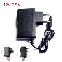 12V 0.5A 500mA US EU Plug преобразователь переменного тока в постоянный, Мощность адаптер питания Зарядное устройство зарядный адаптер 5,5 мм X 2,5 мм 100-240V для Светодиодные ленты светильник M20