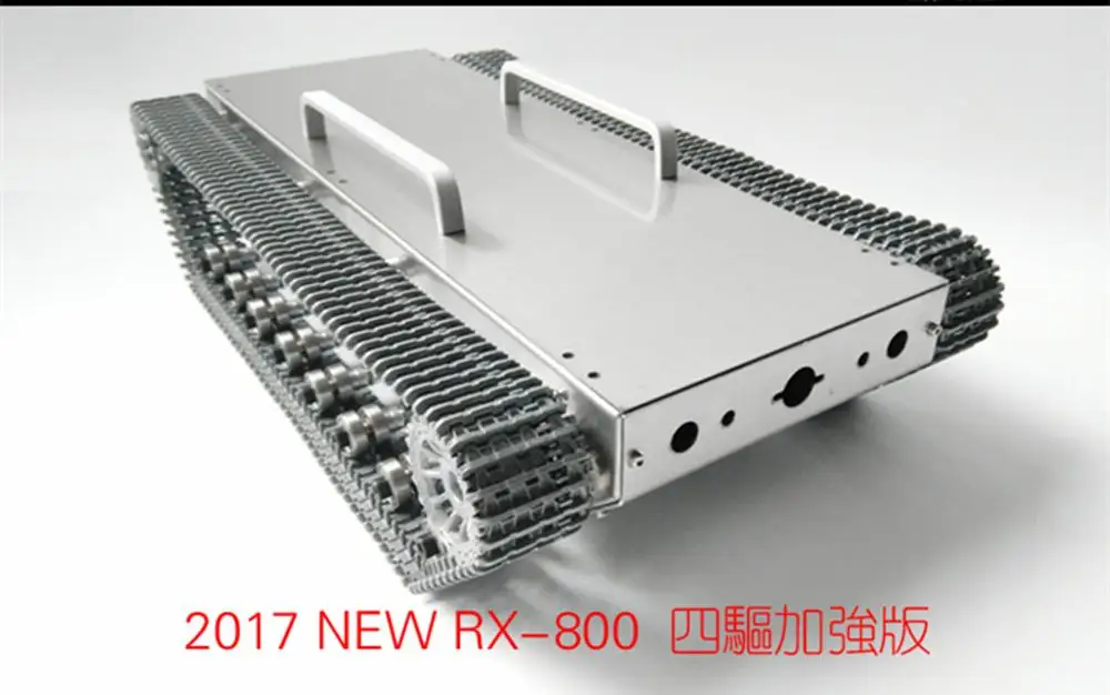Танк шасси Do Carro Do Robô Do металлические RX-800 obstapulo Pista Grande Pesquisa De veiculo Rastreado Rastreador Lagarta DIY Carr