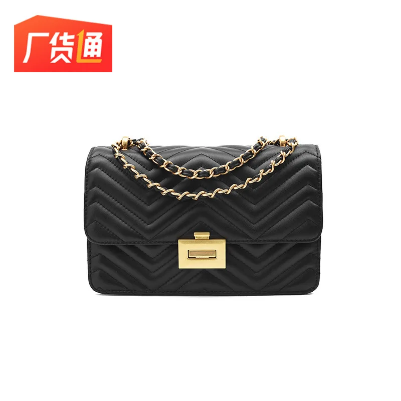 

Australia Kaqi Large-Volume Women's Handbags Chain Large Bag Shoulder Oblique Bag Sheepskin Wave Bag Women's