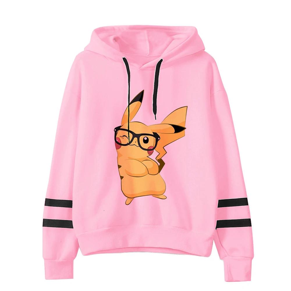 Милый покемон Detectiv куртка Пикачу с капюшоном Забавный Pika Kawaii Толстовка Одежда Harajuku одежда с покемоном Пуловеры мультфильм для мужчин и женщин