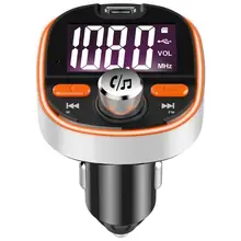 1 шт. QC3.0 Быстрая зарядка Автомобильный MP3-плеер Bluetooth 5,0 fm-передатчик светодиодный автомобильный радиоприемник