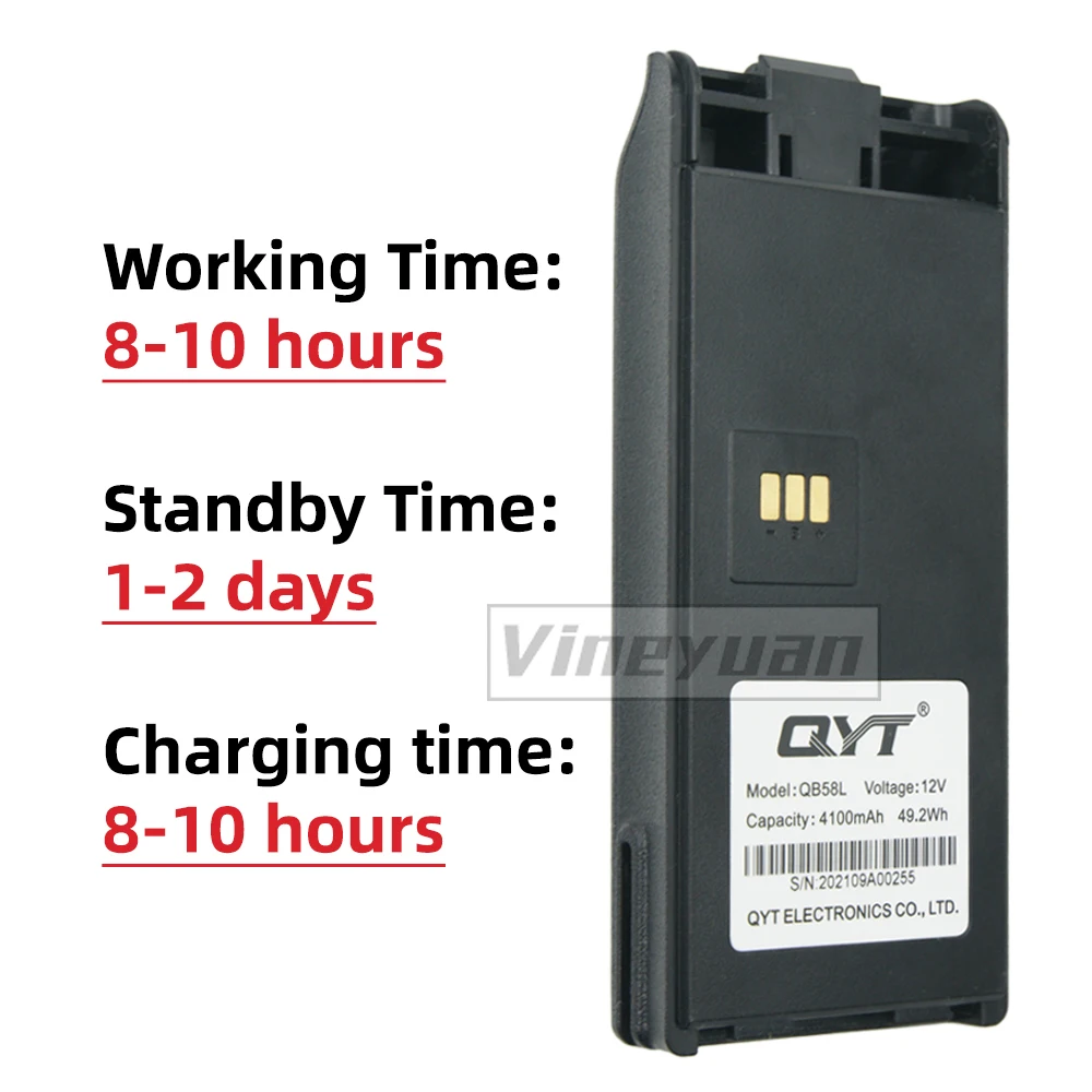 Original Qyt 4100mah Bateria para 27mhz cb Walkie Talkie Qyt Cb58 Portátil Cidadão Banda Rádio em Dois Sentidos com Clipe de Cinto - Image 4