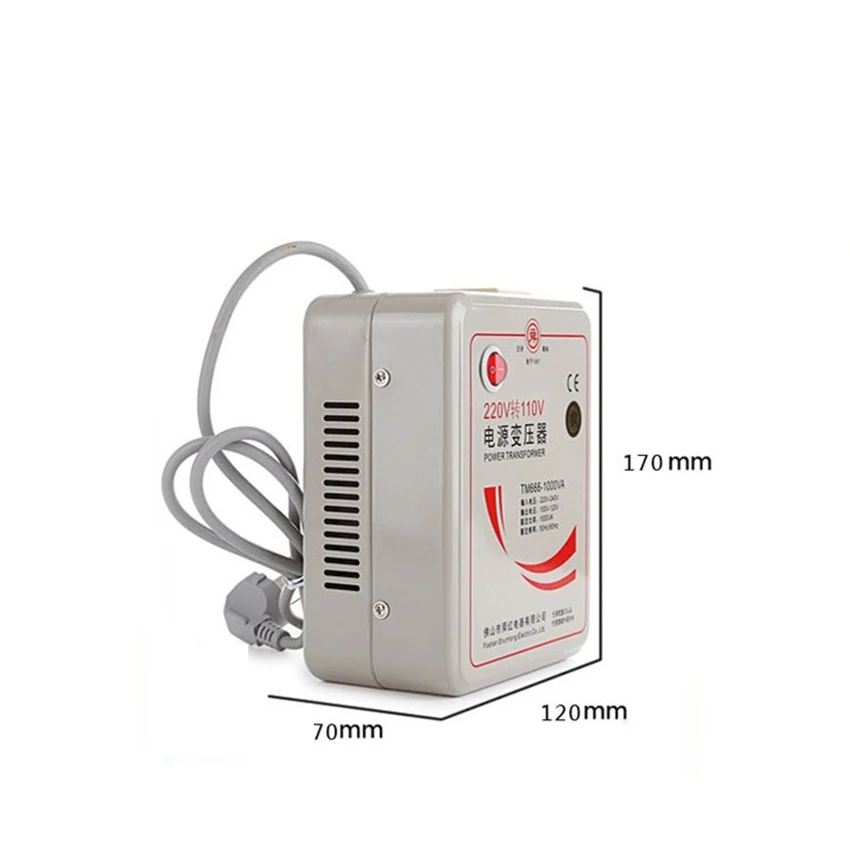 1000w 1 kva понижающий трансформатор преобразователя напряжения 220 v-240 V до 110 v-120 V