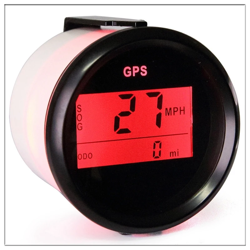 52 мм Gps Спидометр Одометр цифровой лодка спидометр датчик 0~ 999 узлов км/ч Mph для автомобиля лодки
