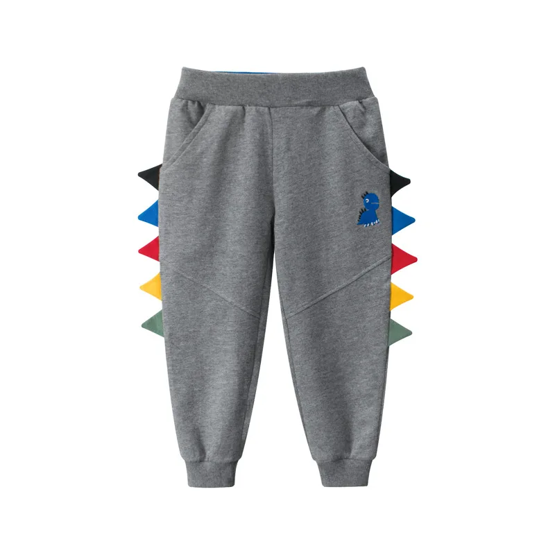 Kids Boys Girls Trousers Dinosaur Cartoon Cotton Spring Autumn Sport Long Pants Sweatpants 1-9 Years