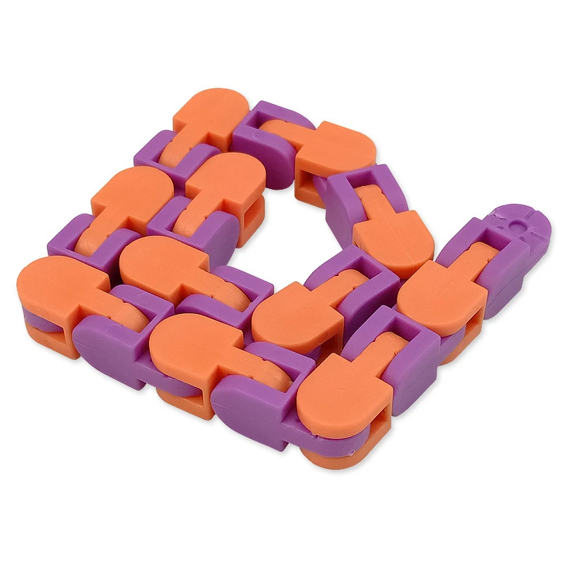 Wacky Tracks Snap And Click Fidget Antistress Chain Toy for Children Kids Bike Chain Stress Relief Adult Sensory Gifts 24 Knots sensory fidget toy anti stress toy fidget toy finger sensory toy