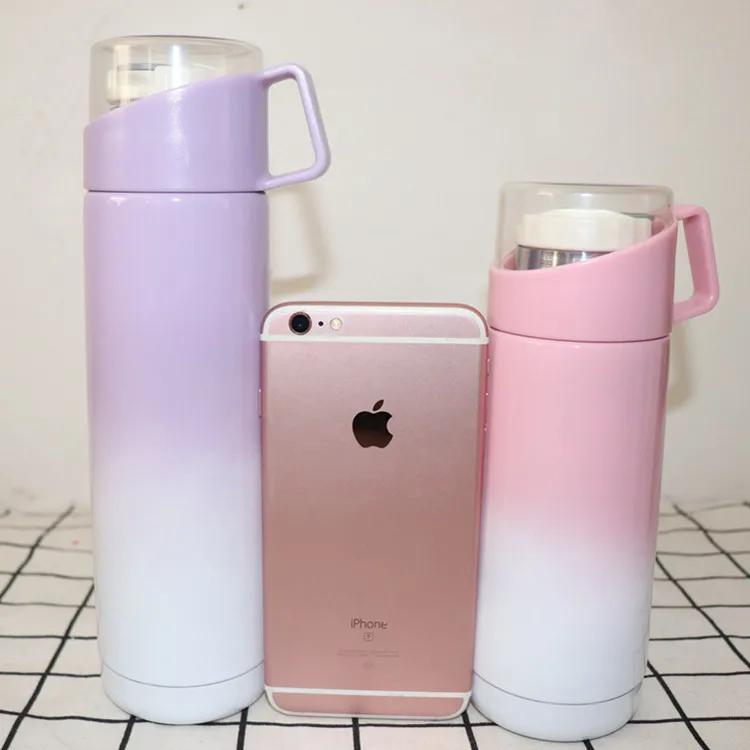 

2019 New Style Business Series Insulated Cup Creative Cute Students Couples MEN'S AND WOMEN'S Gradient Color Transparency Cover