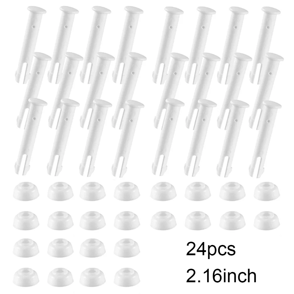 

12/24Pcs Outdoor Swimming Pool Tools Plastic Swimming Pool Joint Pins with Extra Rubber Cap Pool Replacement Parts