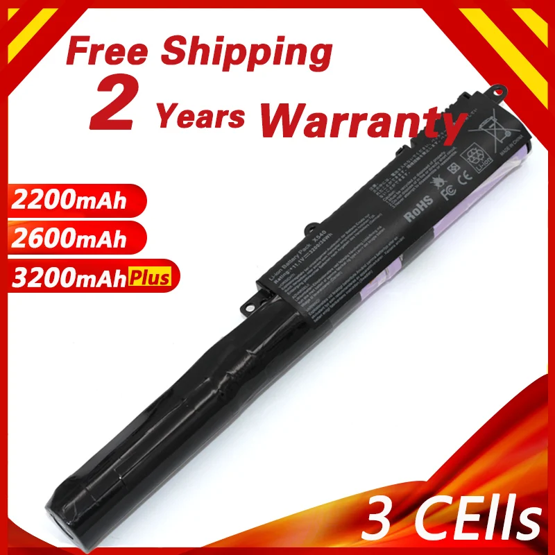 Аккумулятор Golooloo для ноутбука ASUS 3 ячейки 3200 мАч A31N1519 F540SC X540LJ F540UP7200 X540S R540L X540SA R540LA