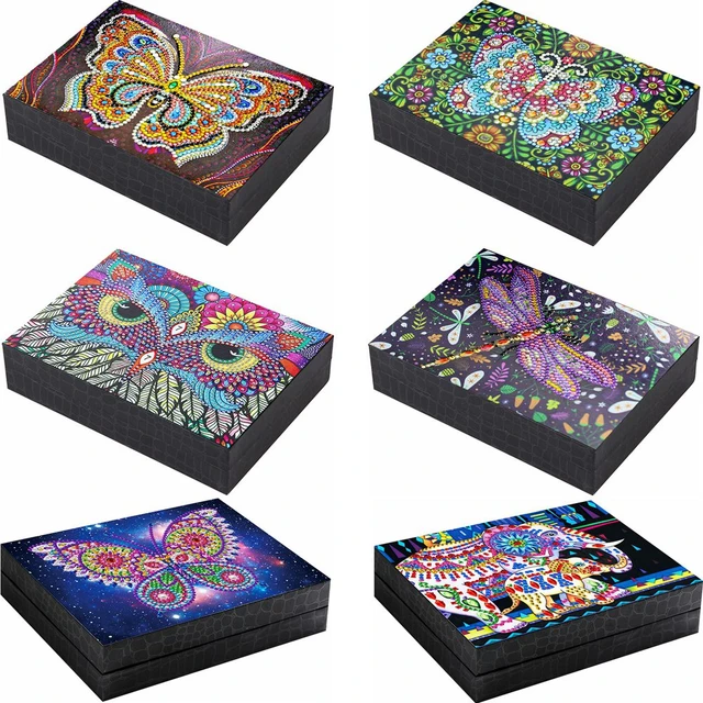 New Diamond Painting Jewelry Box Set Wooden Box Diamond Mosaic Embroidery  Cross Stitch DIY Jewelry Storage Box Birthday Gift